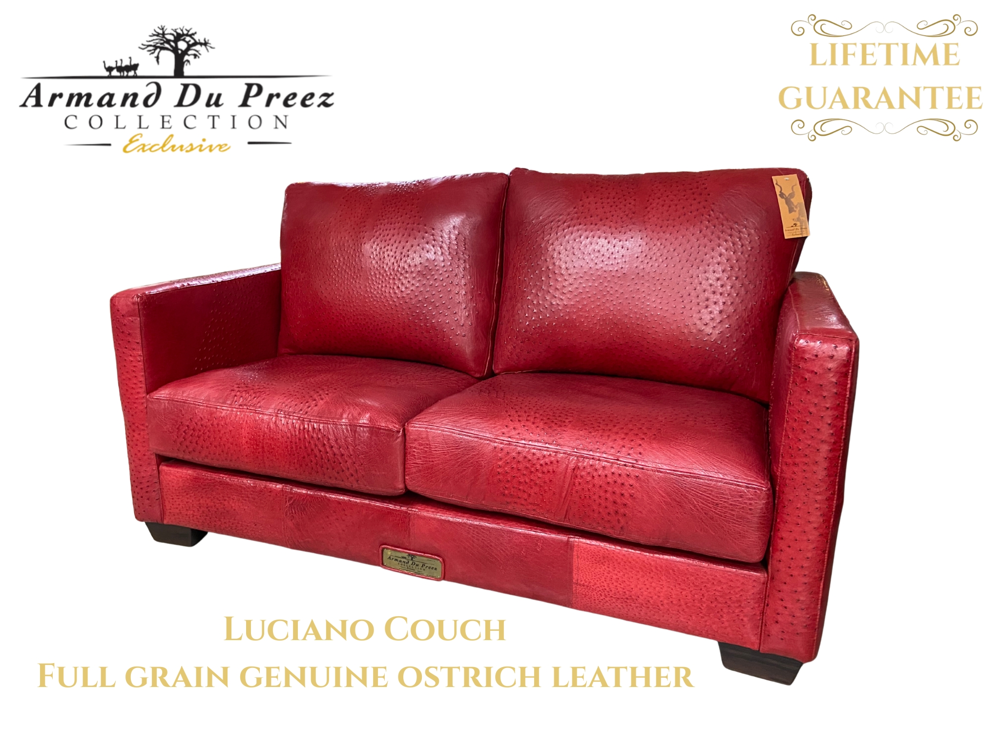 Modern Ostrich Leather Couch